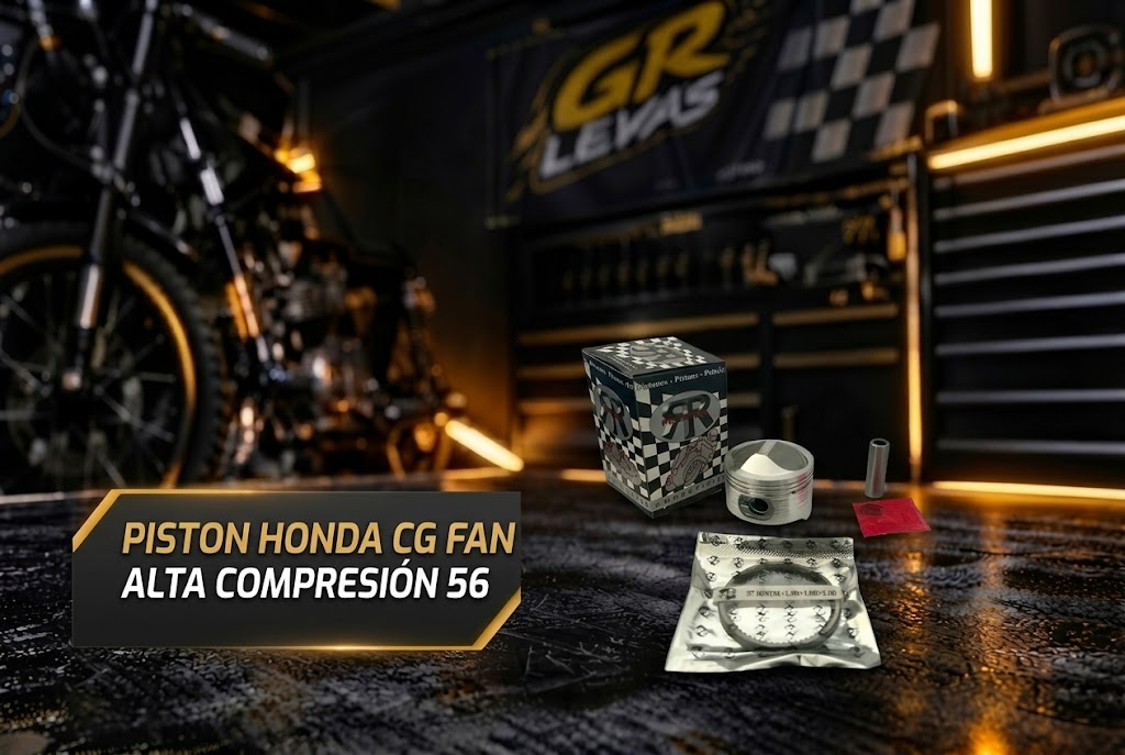 PISTON HONDA CG FAN ALTA COMPRESIÓN 56